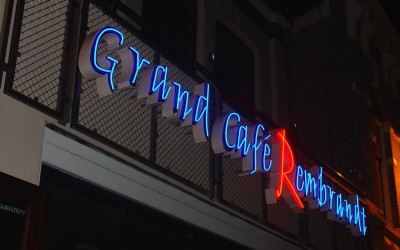Grand cafe Rembrandt neon W&O lichtreclame