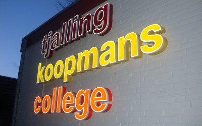 Tjalling koopmans college LED W&O lichtreclame