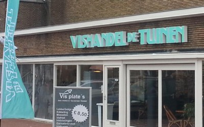 vishandel de tuinen LED lichtreclame